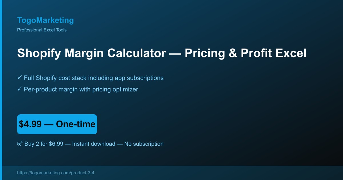 Shopify Product Pricing & Margin Calculator preview
