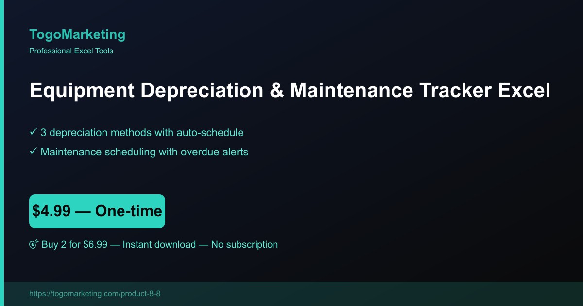 Equipment Maintenance & Depreciation Tracker preview