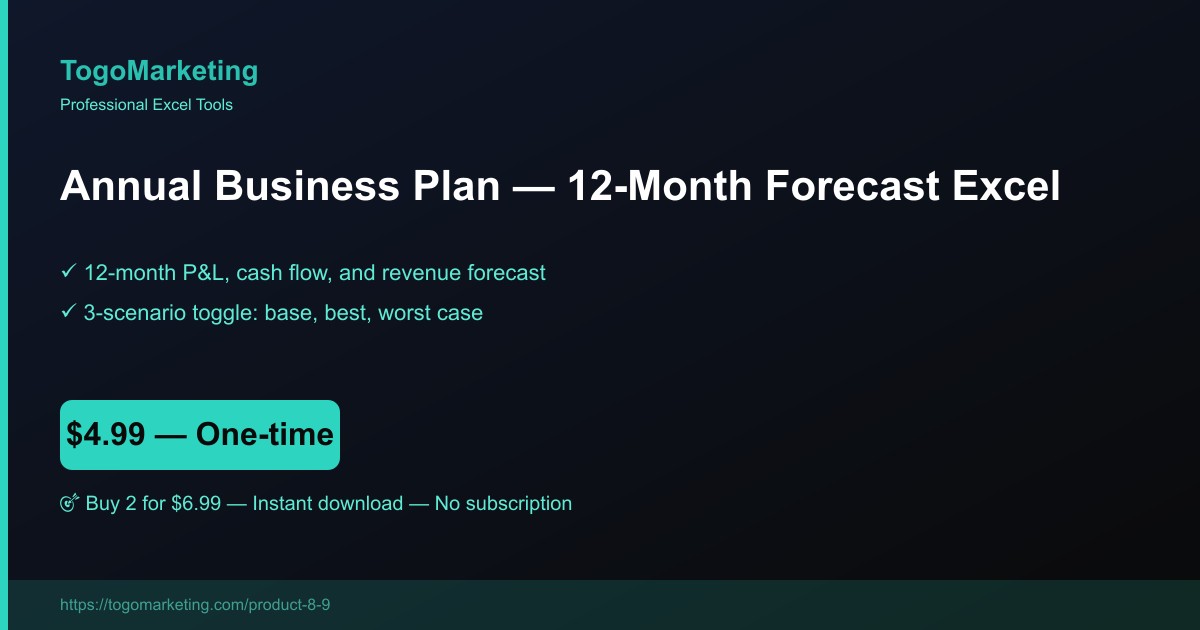 Annual Business Planning & Goal-Setting Workbook (OKR-Style) preview